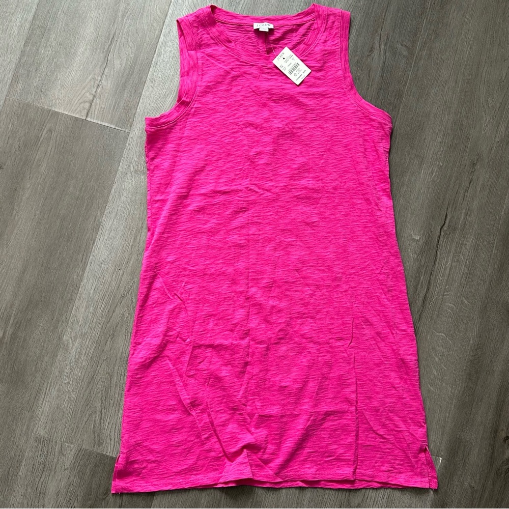 NWT J.Crew factory striped knit tank dress pink size small women’s